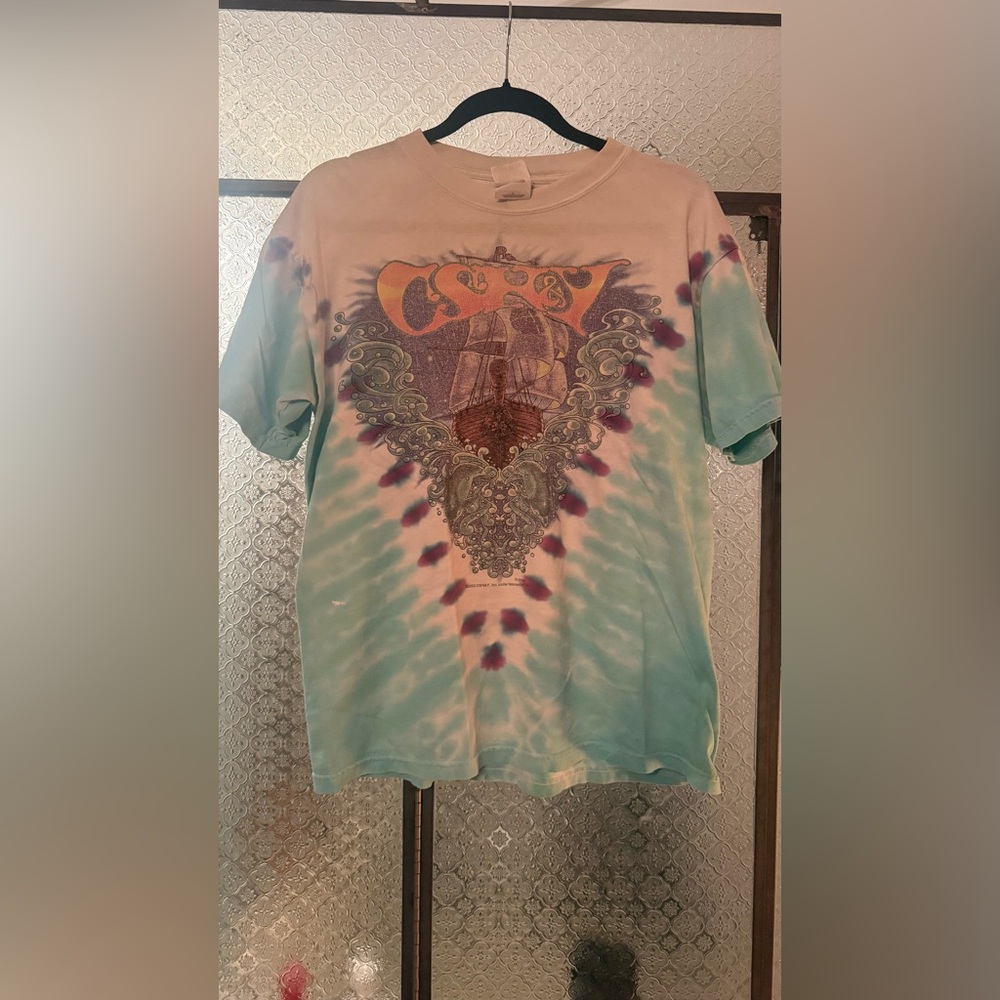 CSNY CROSBY STILL NASH AND YOUNG / 2000 TIE DYE CONCERT SHIRT W SIZE L CSN&Y